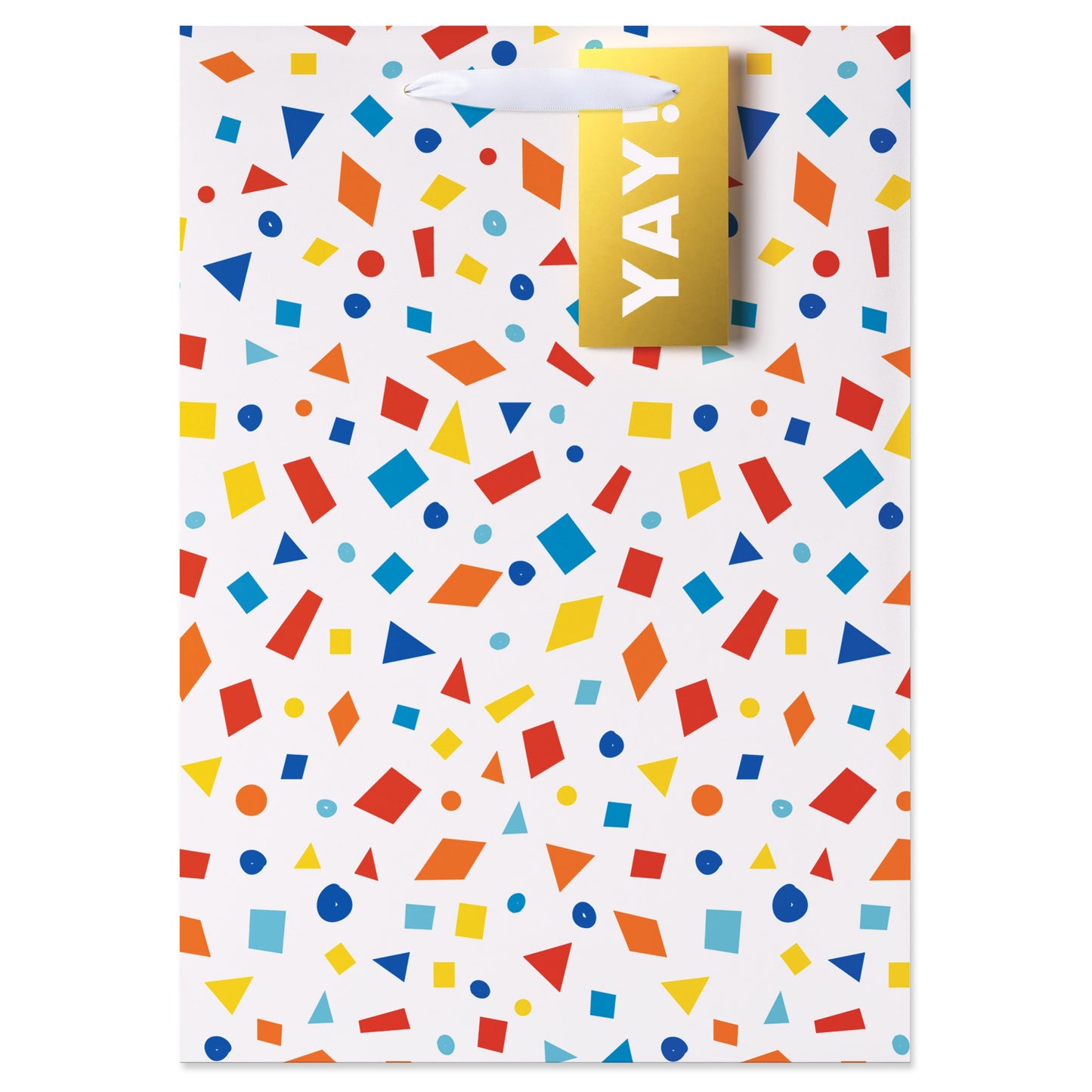 American Greetings Yay Confetti Medium White Gift Bag with Hang Tag