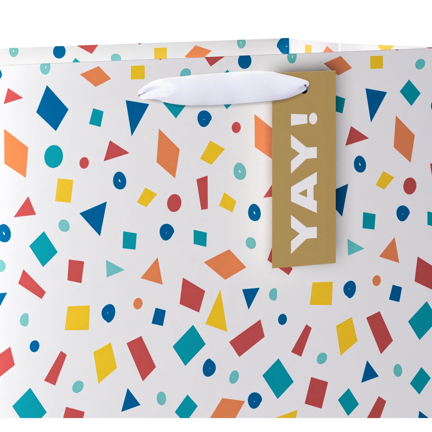 American Greetings Confetti Extra Large White Gift Bag with Hang Tag