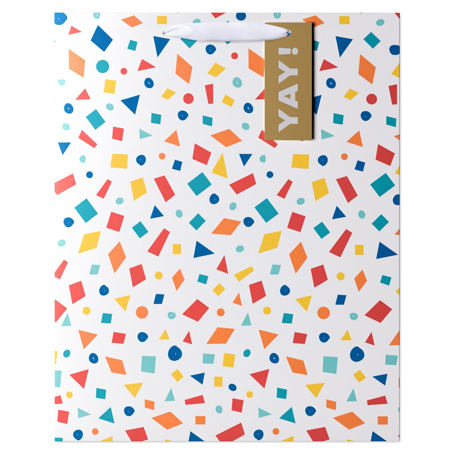 American Greetings Confetti Extra Large White Gift Bag with Hang Tag