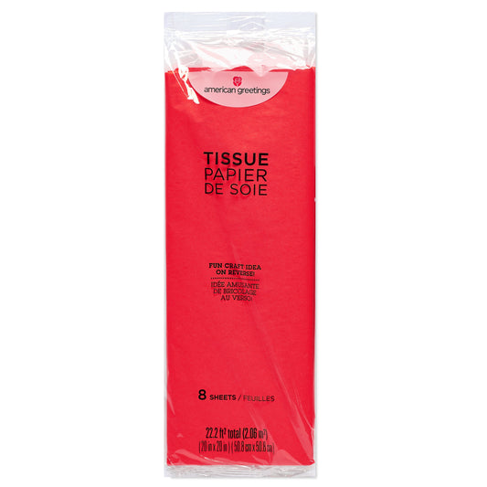 American Greetings Cherry Red Tissue Paper, 8 ct