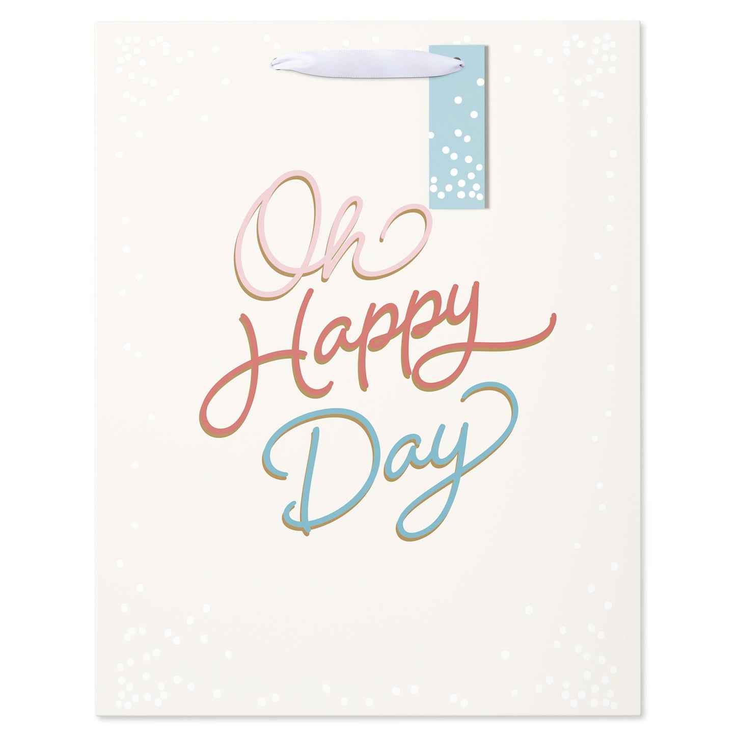 American Greetings Oh Happy Day Large Ivory Wedding Gift Bag