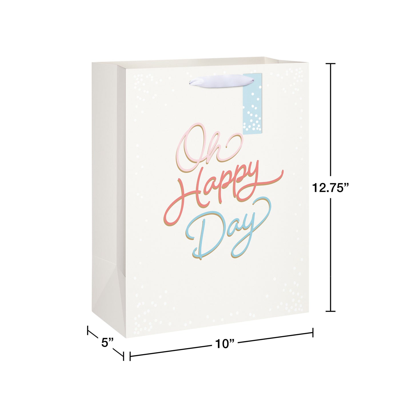 American Greetings Oh Happy Day Large Ivory Wedding Gift Bag