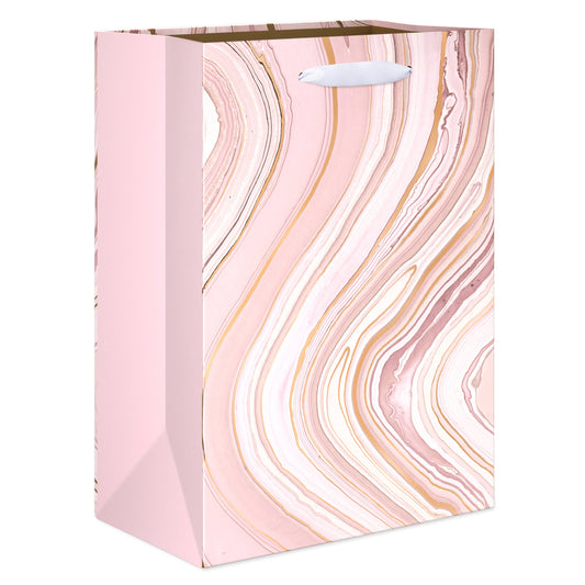 American Greetings Pink Marble Large Wedding Gift Bag