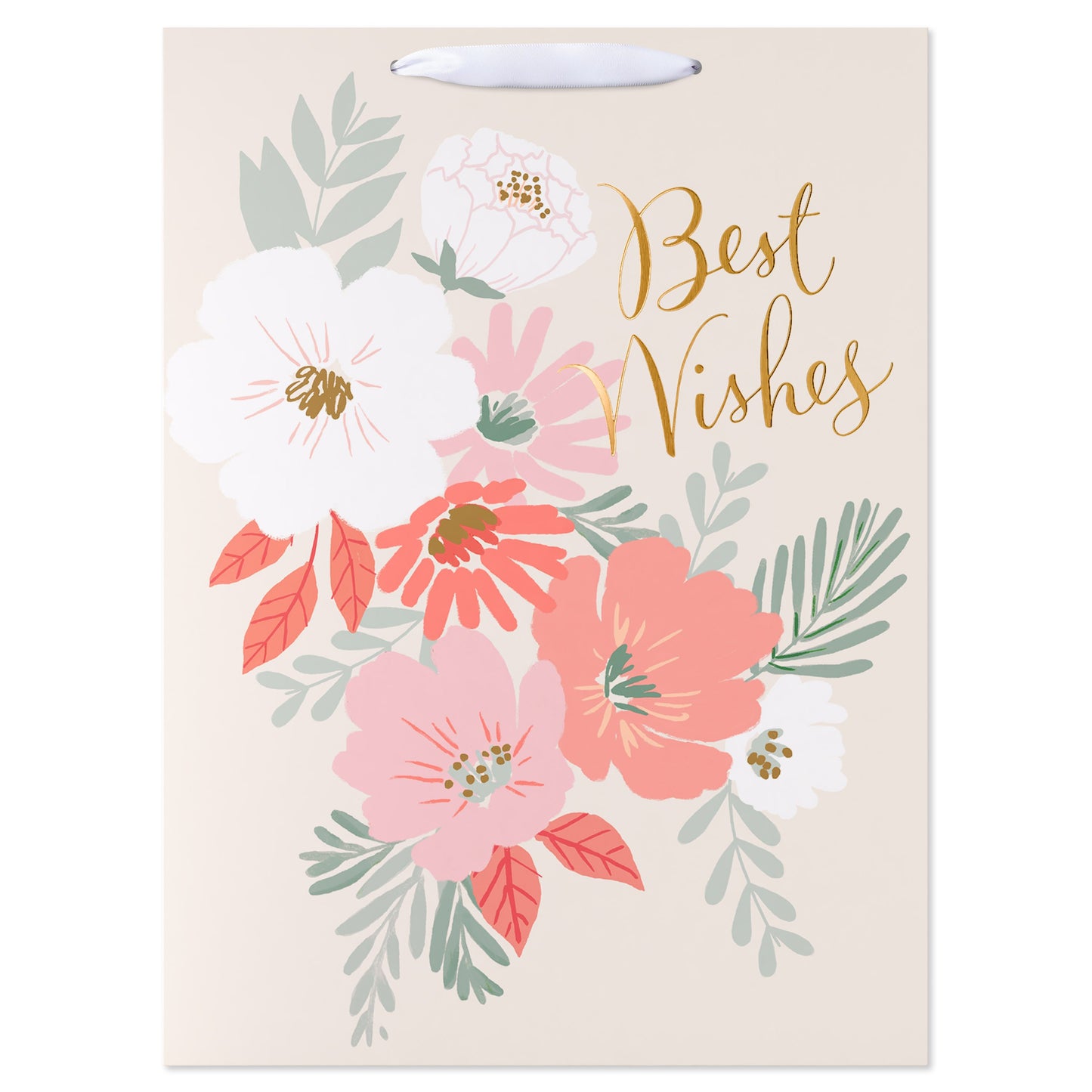 American Greetings Best Wishes Jumbo Ivory Wedding Gift Bag