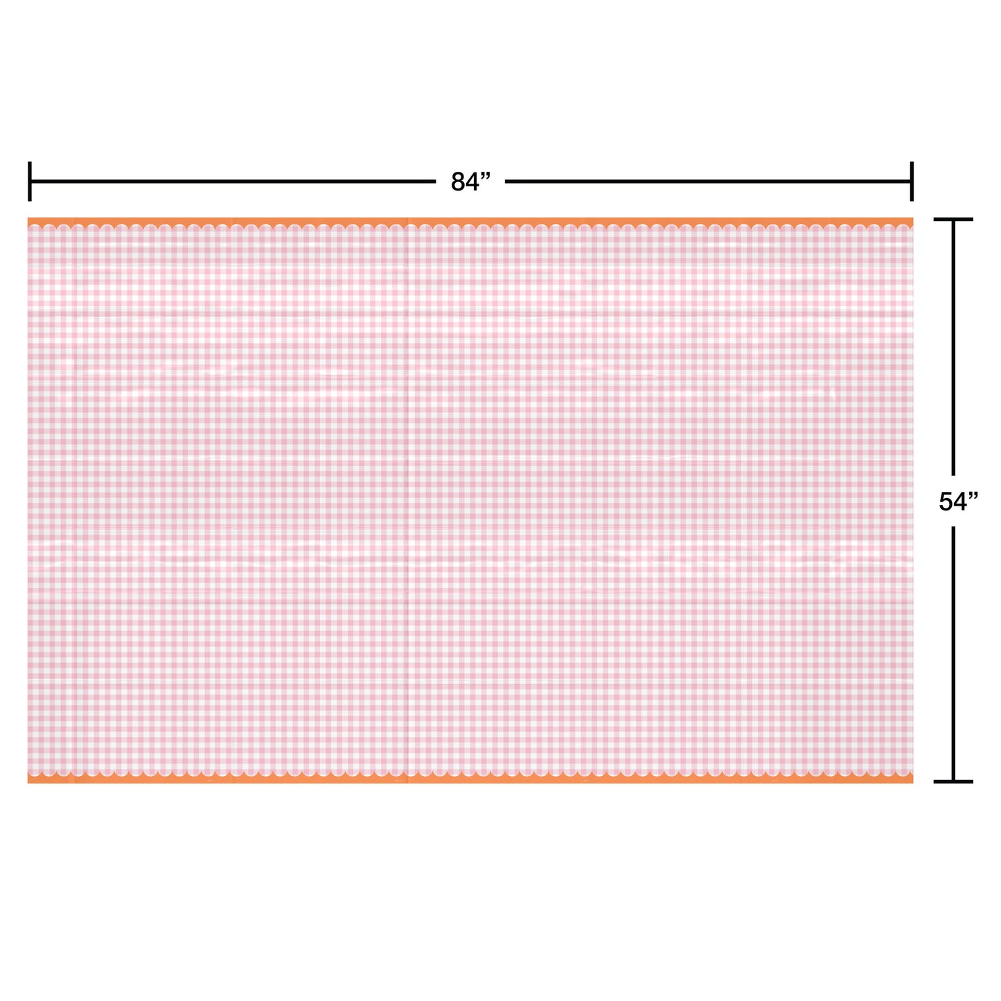 American Greetings Pink Gingham Plastic Table Cover