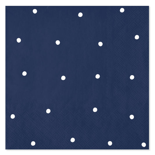 American Greetings Polka Dots on Navy Lunch Napkins