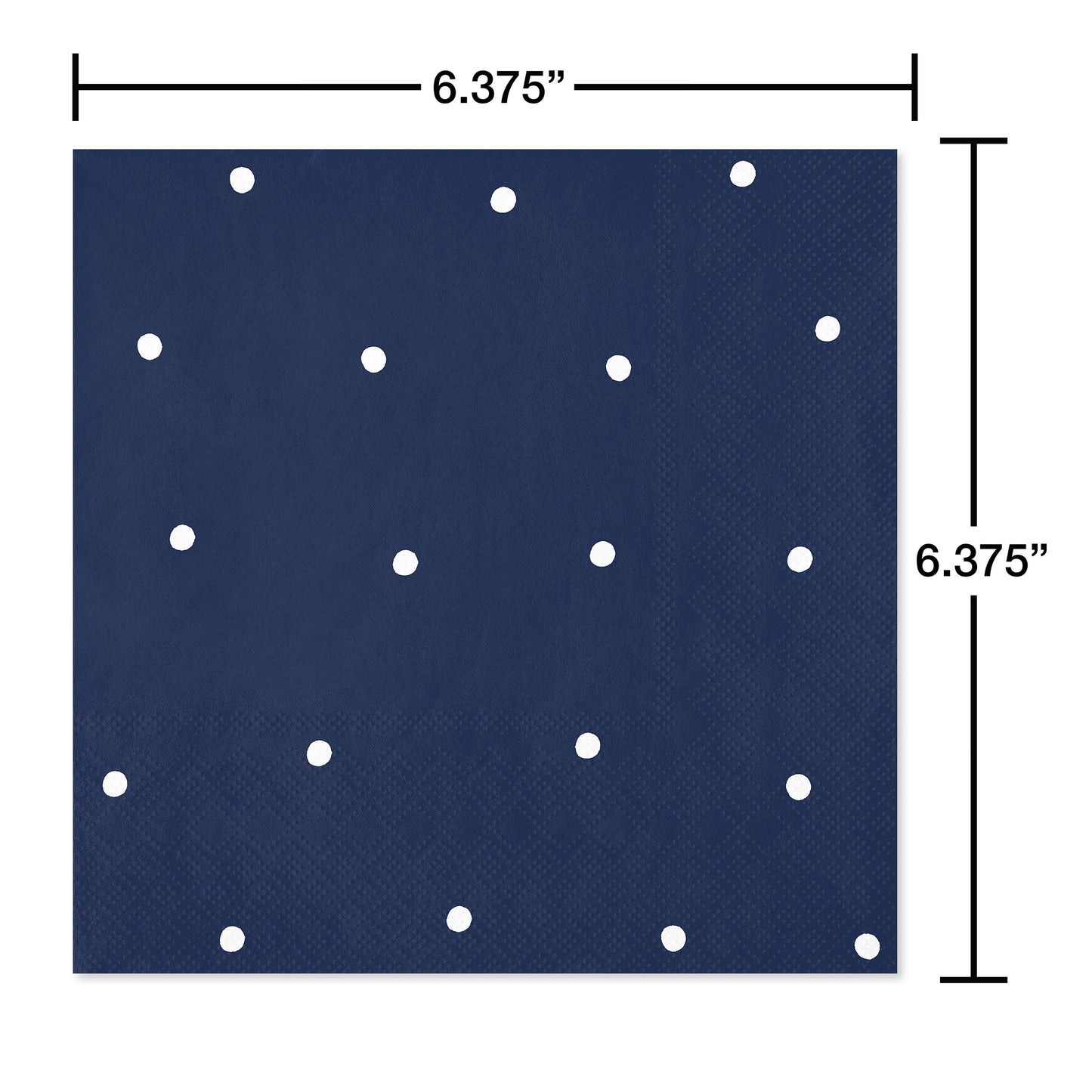 American Greetings Polka Dots on Navy Lunch Napkins