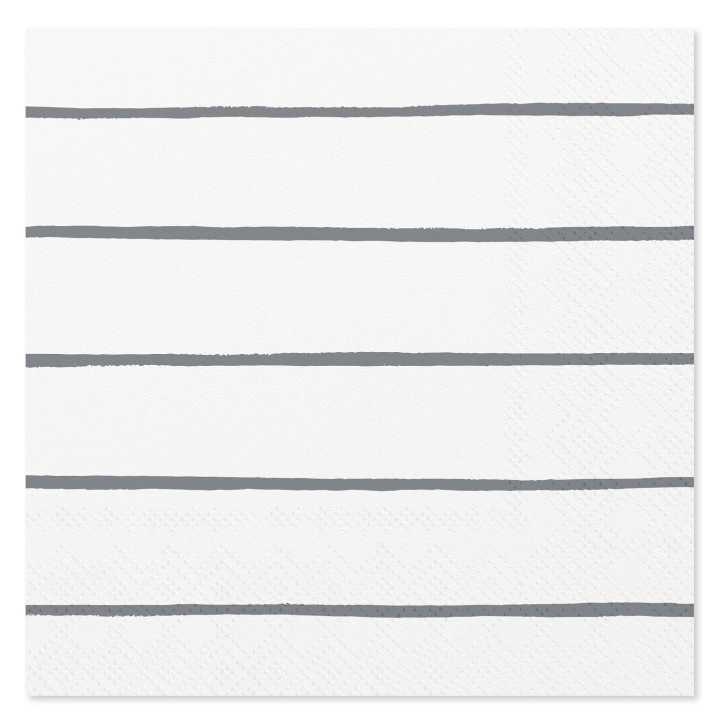 American Greetings Silver Stripes on White Beverage Napkins