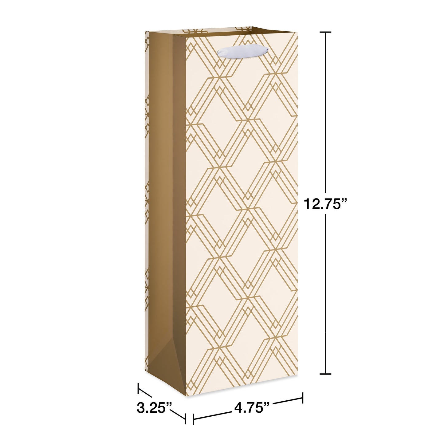 American Greetings Gold Geometric Beverage Bag