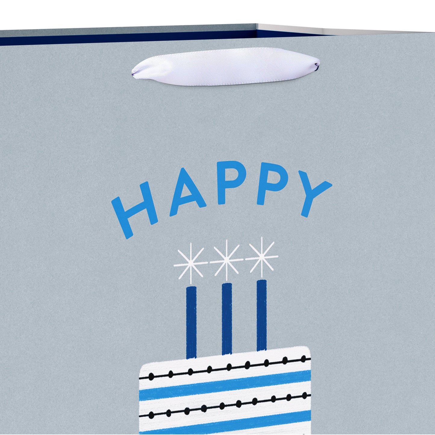 American Greetings Happy Birthday Cake Grey Birthday Jumbo Gift Bag for Him