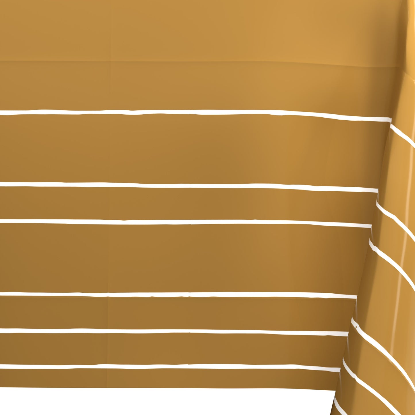 American Greetings Gold with White Stripes Plastic Table Cover