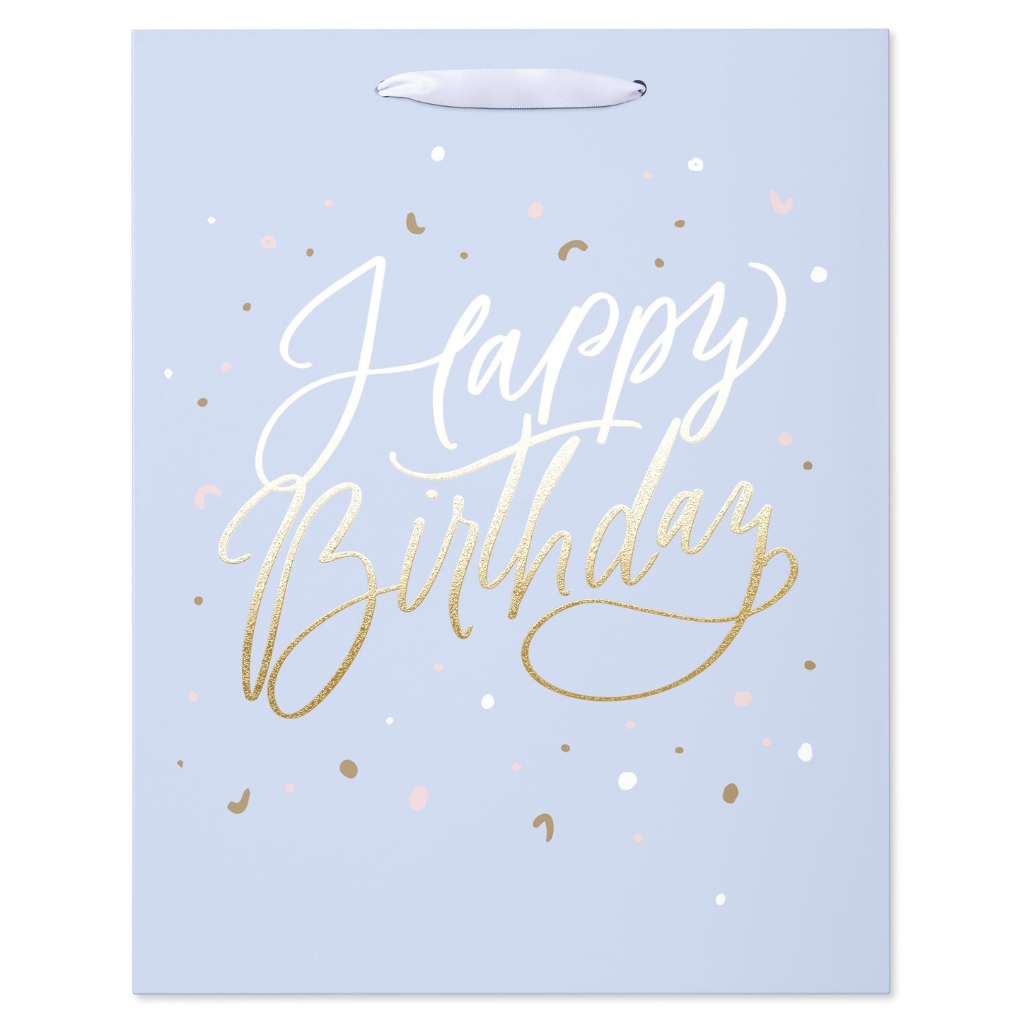 American Greetings Happy Birthday Script Lavender Large Gift Bag