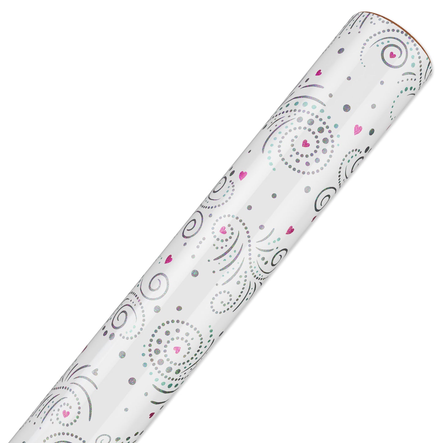 American Greetings Hearts and Swirls Wedding Wrapping Paper, 15 sq. ft.