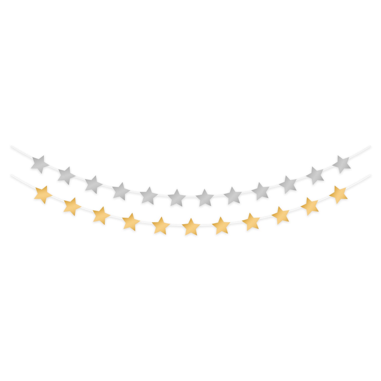 American Greetings Gray & Orange Stars Party Banner Decoration, 2 ct