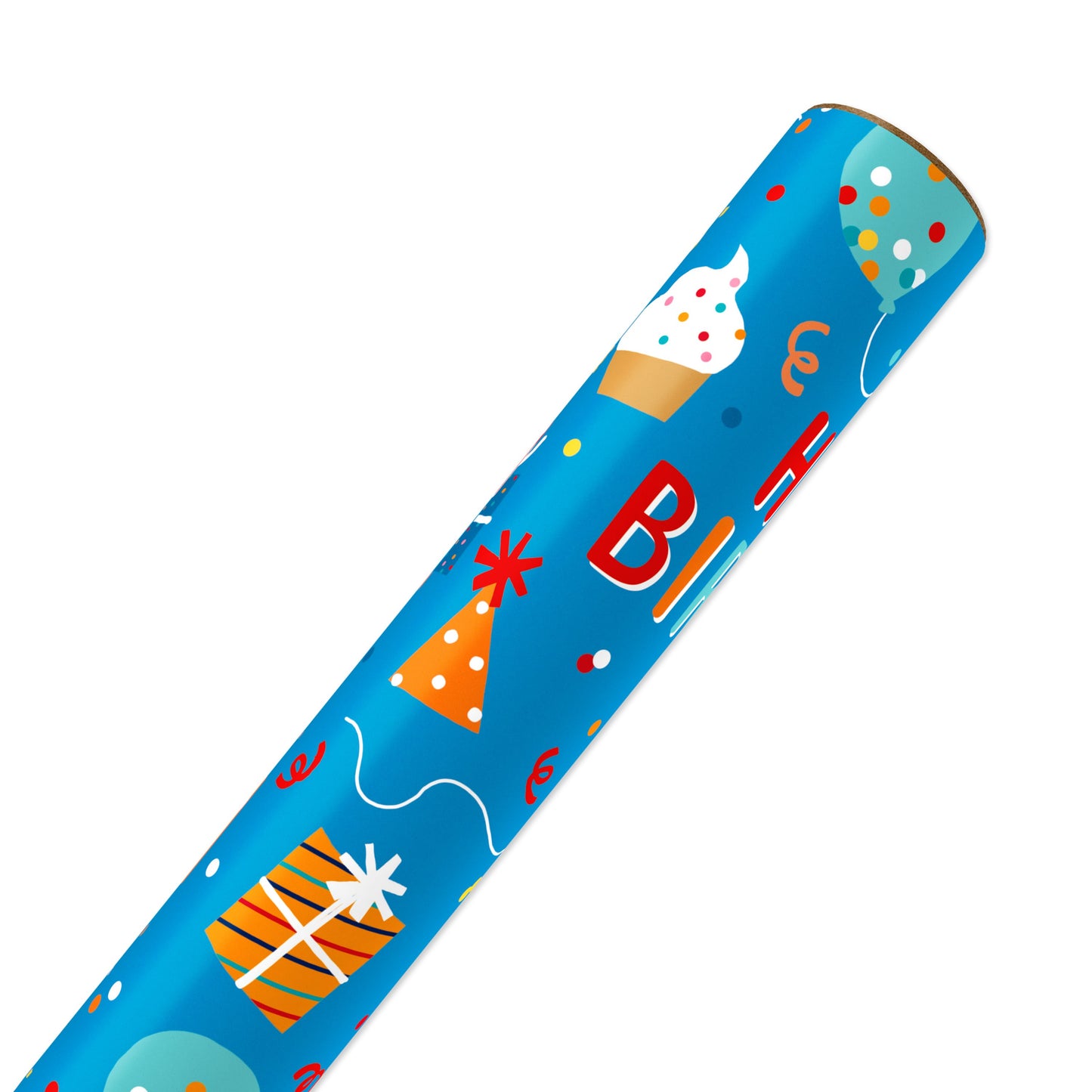 American Greetings Birthday Celebration Blue Wrapping Paper, 20 sq. ft.
