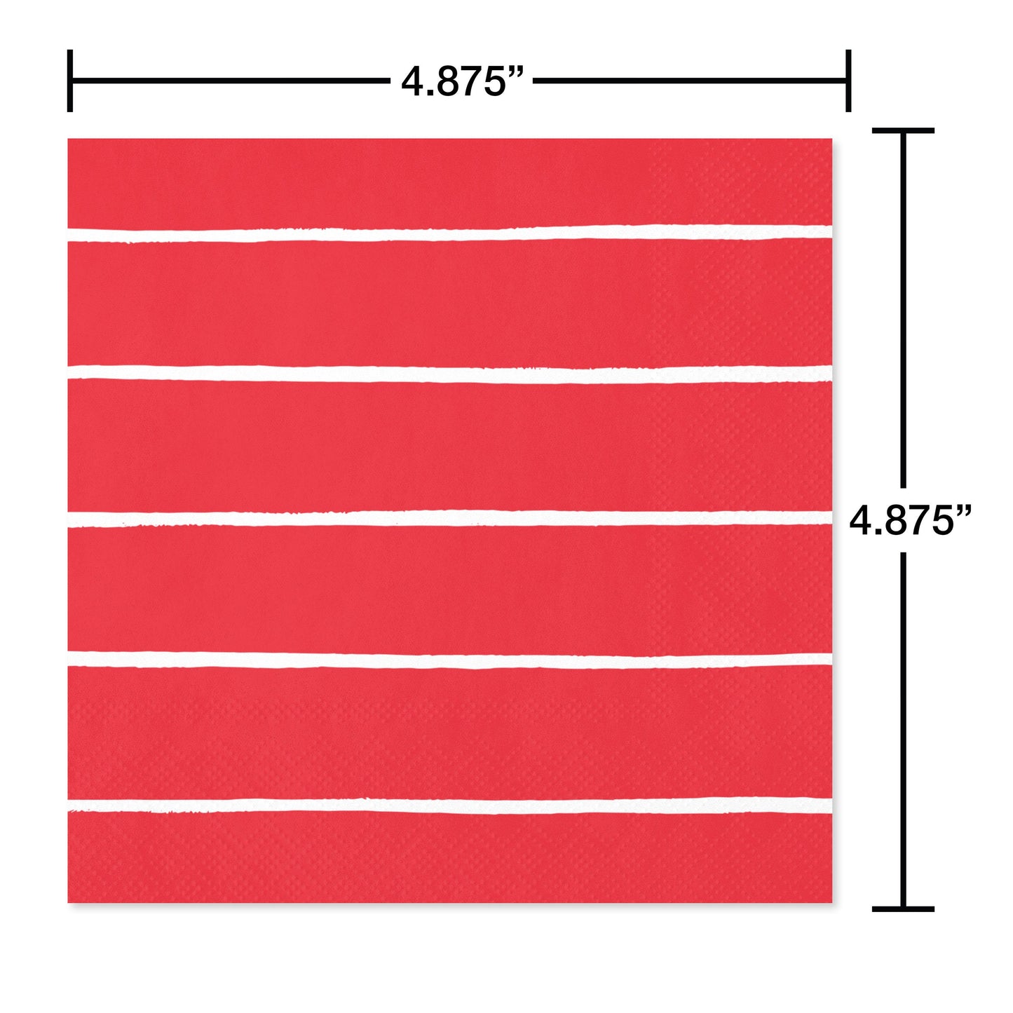 American Greetings Stripes on Red Beverage Napkins