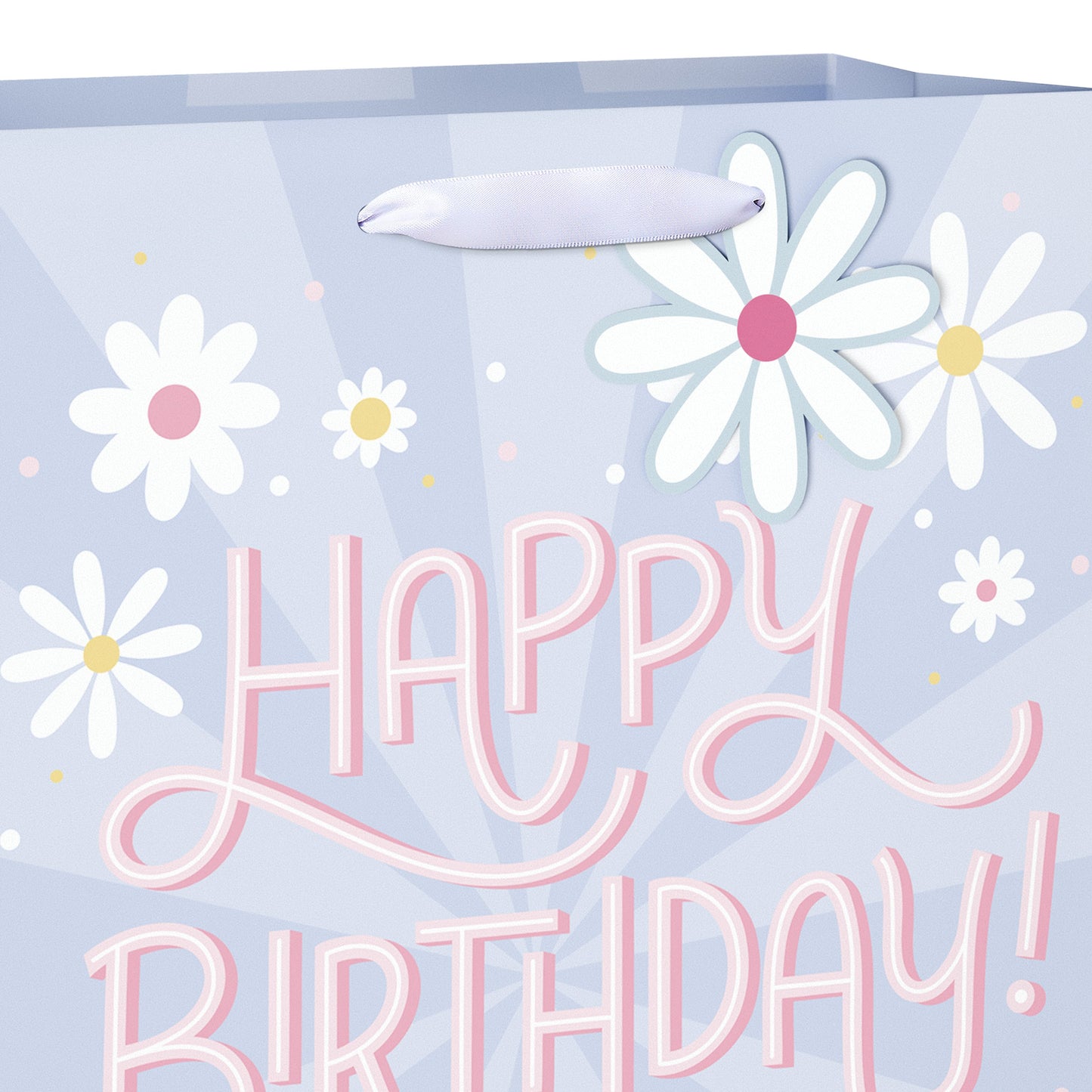 American Greetings Happy Birthday Lavender Daisy Large Gift Bag