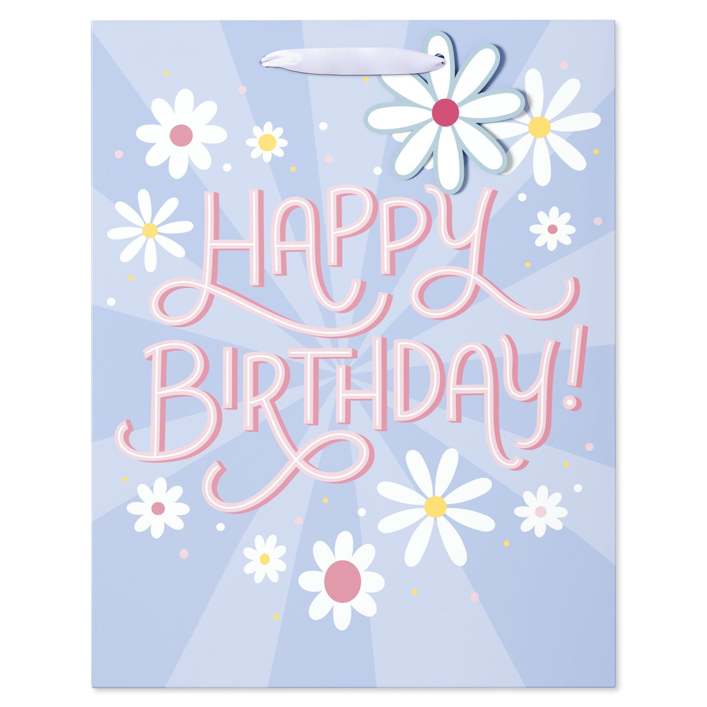 American Greetings Happy Birthday Lavender Daisy Large Gift Bag