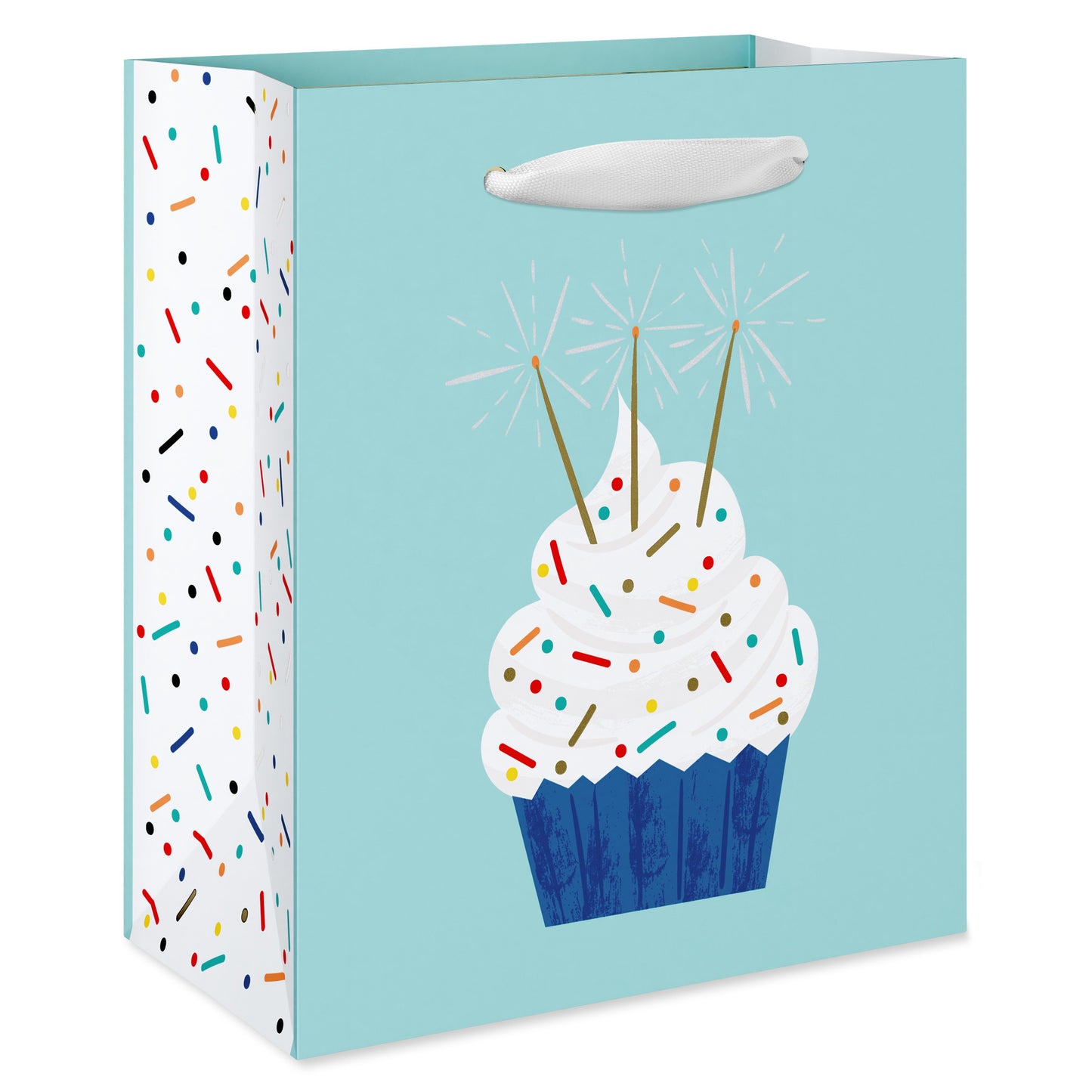 American Greetings Cupcake On Teal Small Birthday Gift Bag