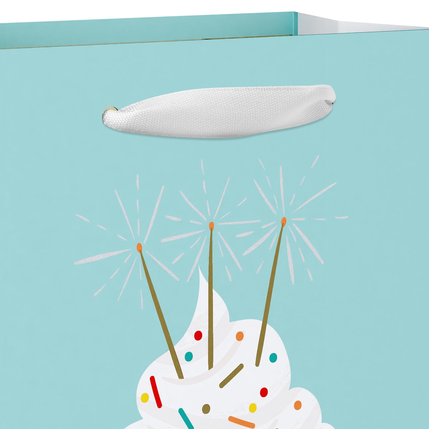 American Greetings Cupcake On Teal Small Birthday Gift Bag