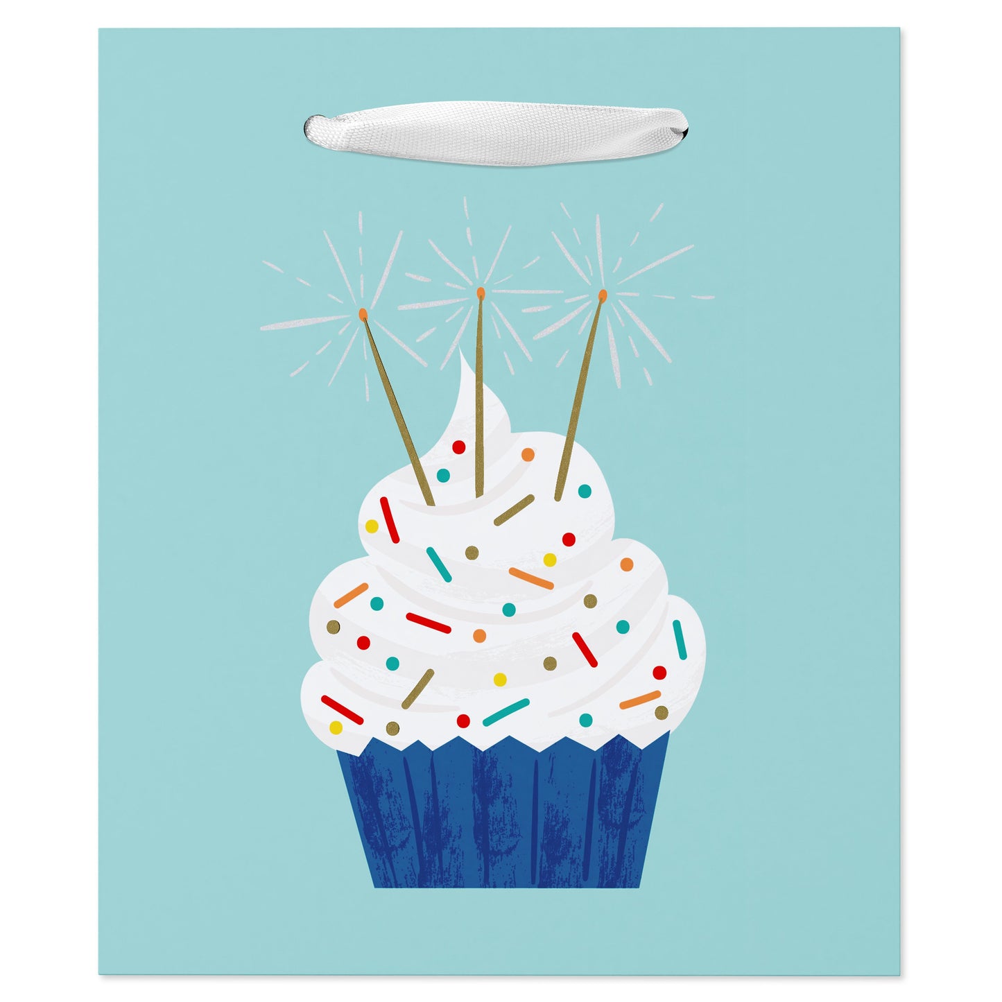 American Greetings Cupcake On Teal Small Birthday Gift Bag
