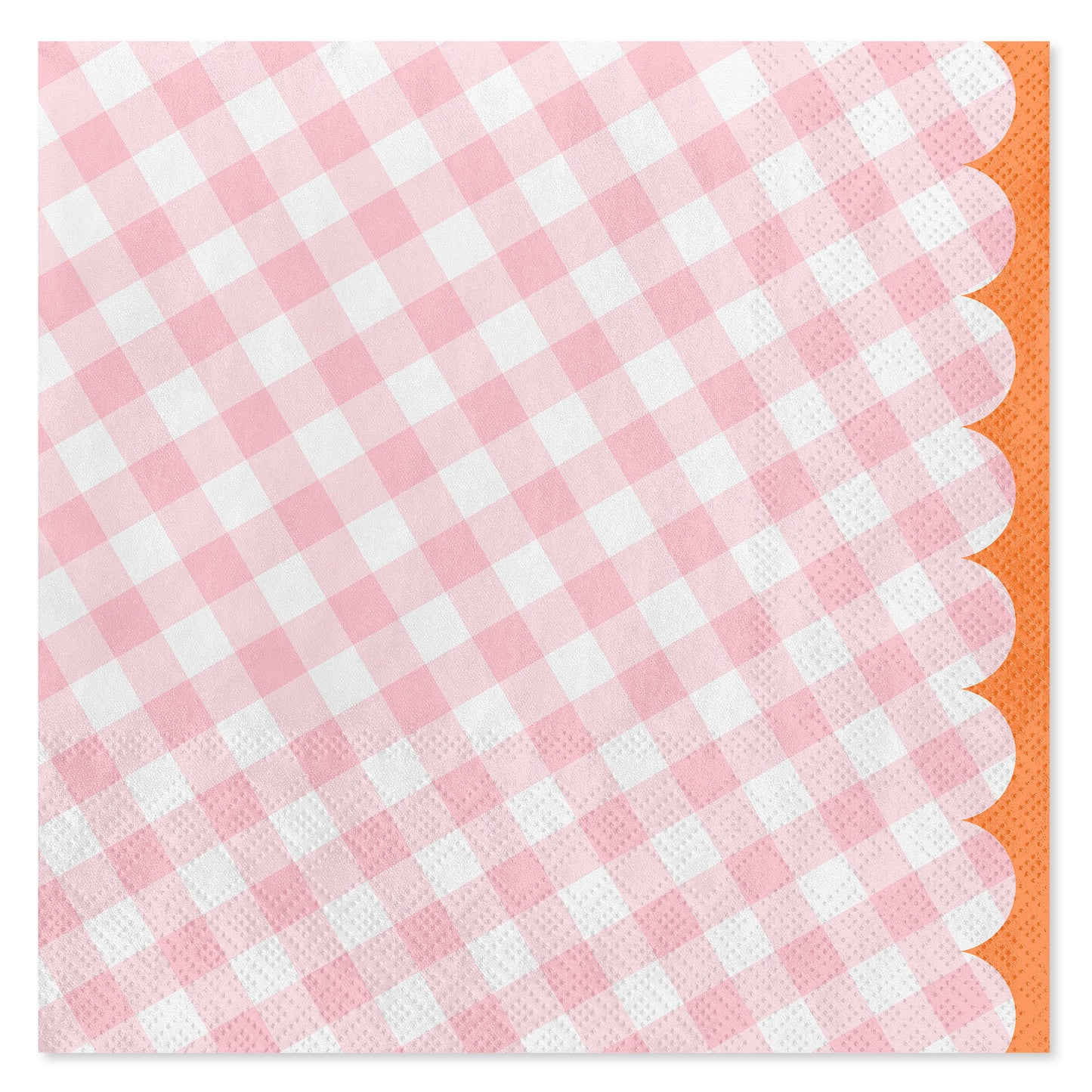 American Greetings Pink Gingham Lunch Napkins
