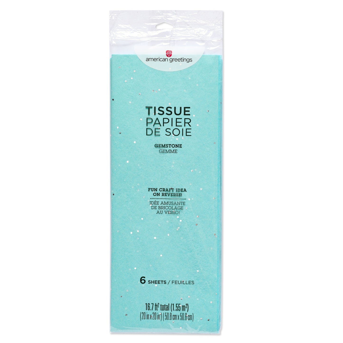 American Greetings Aqua Gemstone Tissue Paper, 6 ct
