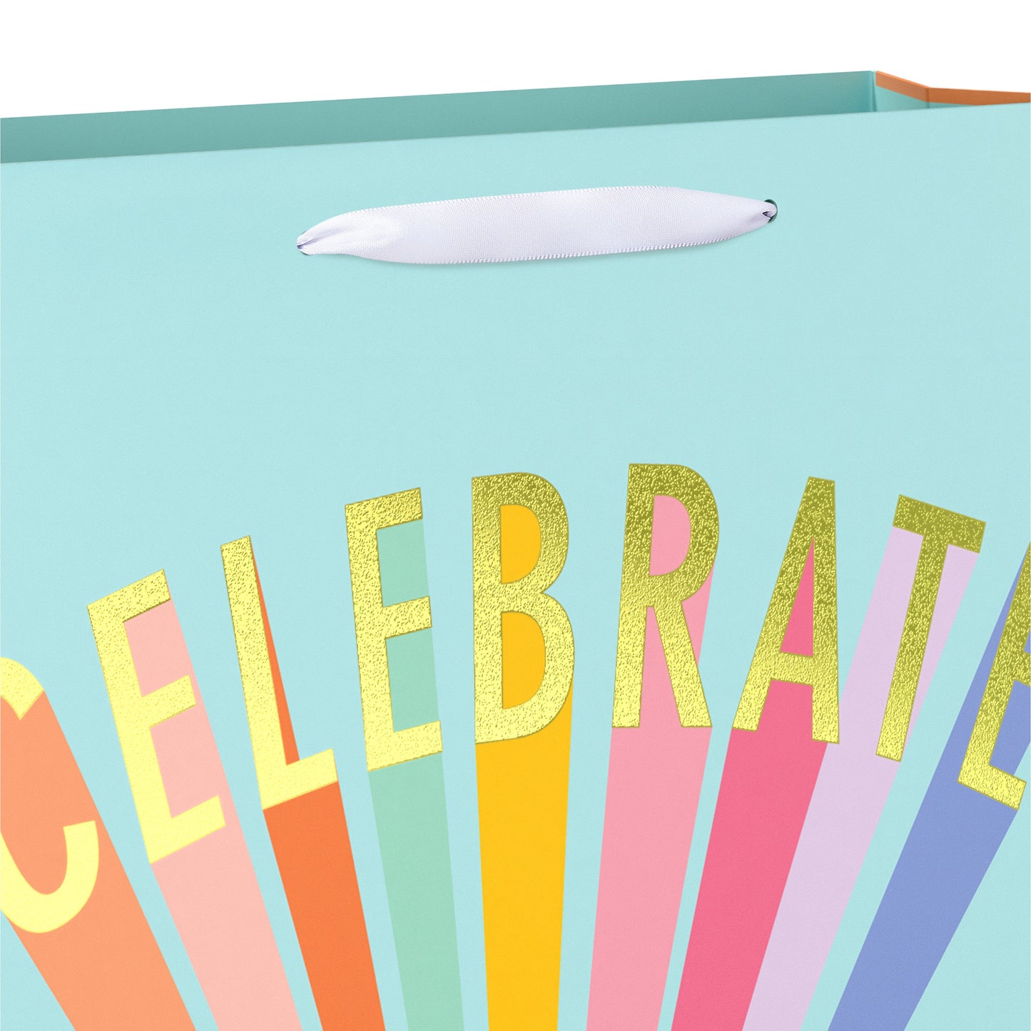 American Greetings Celebrate Teal Everyday Large Horizontal Gift Bag