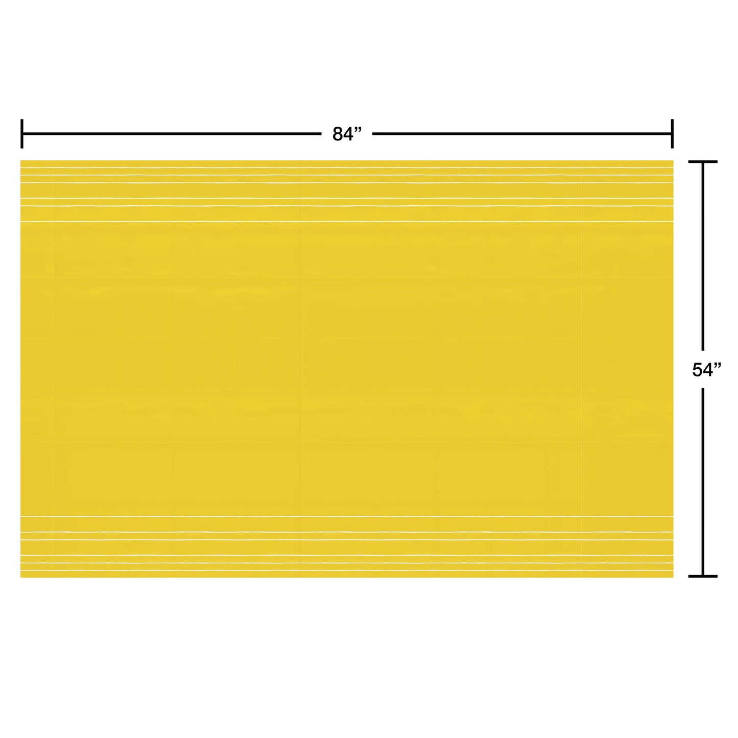 American Greetings Yellow with White Striped Plastic Table Cover