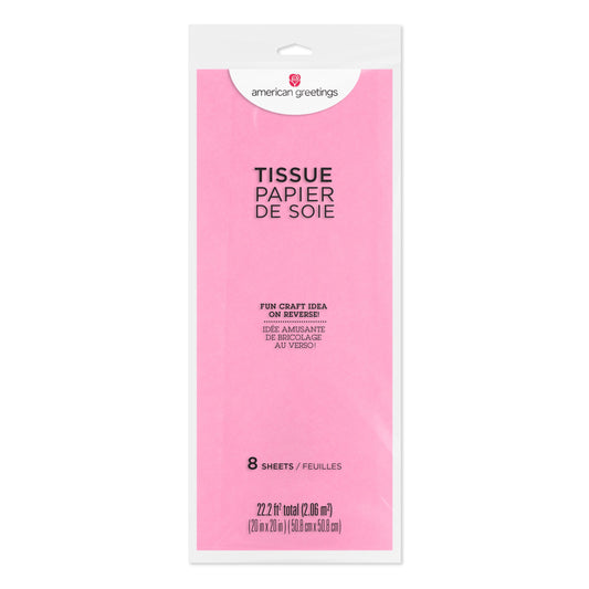 American Greetings Dark Pink Tissue Paper, 8 ct