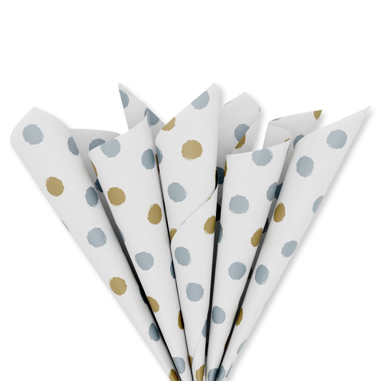 American Greetings Gold & Silver Dots White Tissue Paper Pack, 6 ct