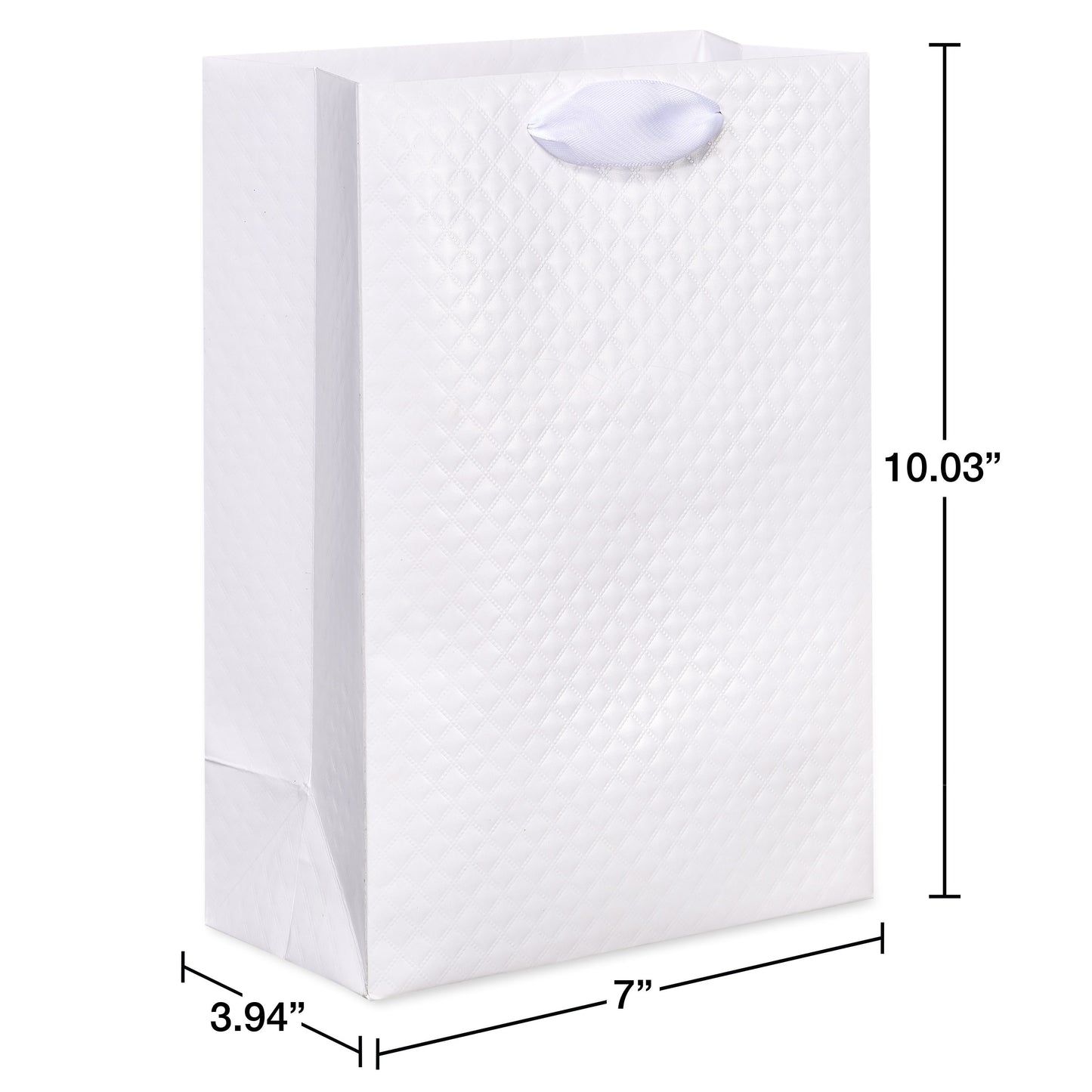 American Greetings Medium Wedding Gift Bag with Quilted Embossing
