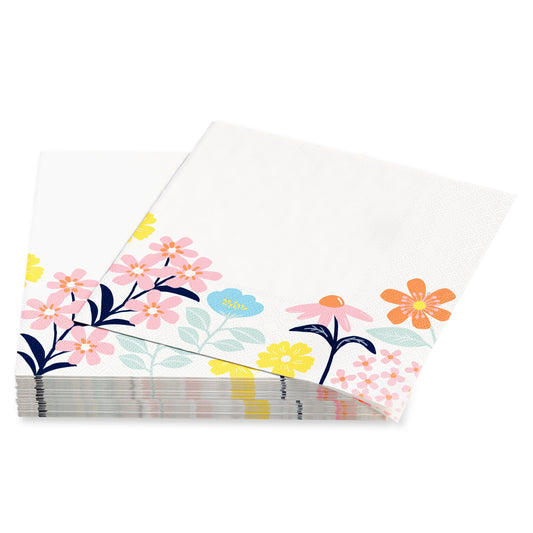 American Greetings Colorful Flowers Beverage Napkins