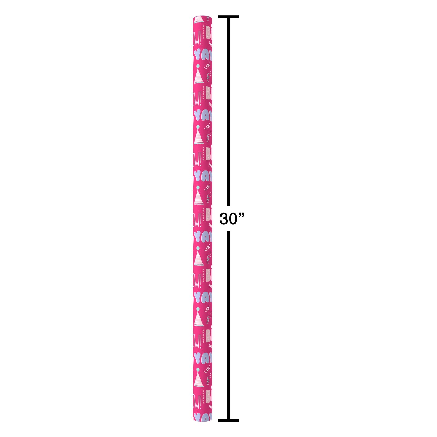 American Greetings Pink Birthday Wrapping Paper, 40 sq. ft.