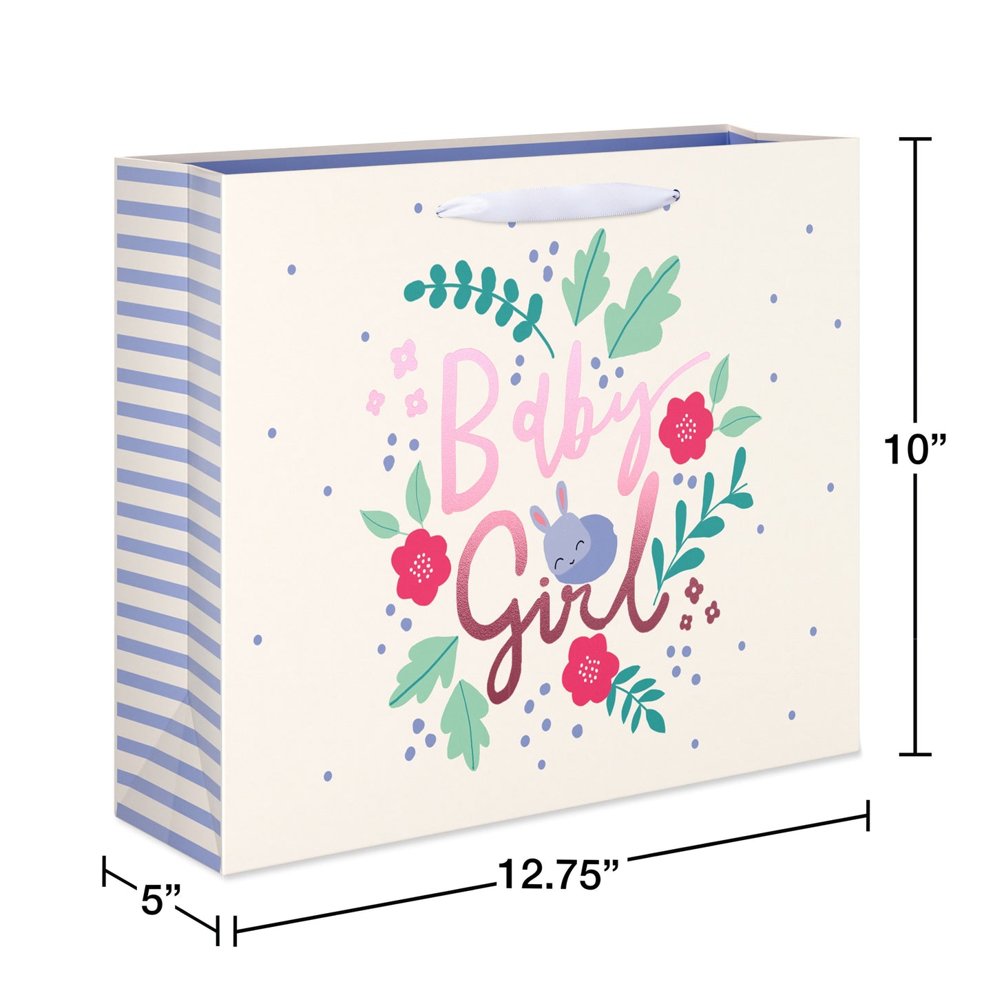 American Greetings Bunny Baby Girl Large Horizontal Gift Bag