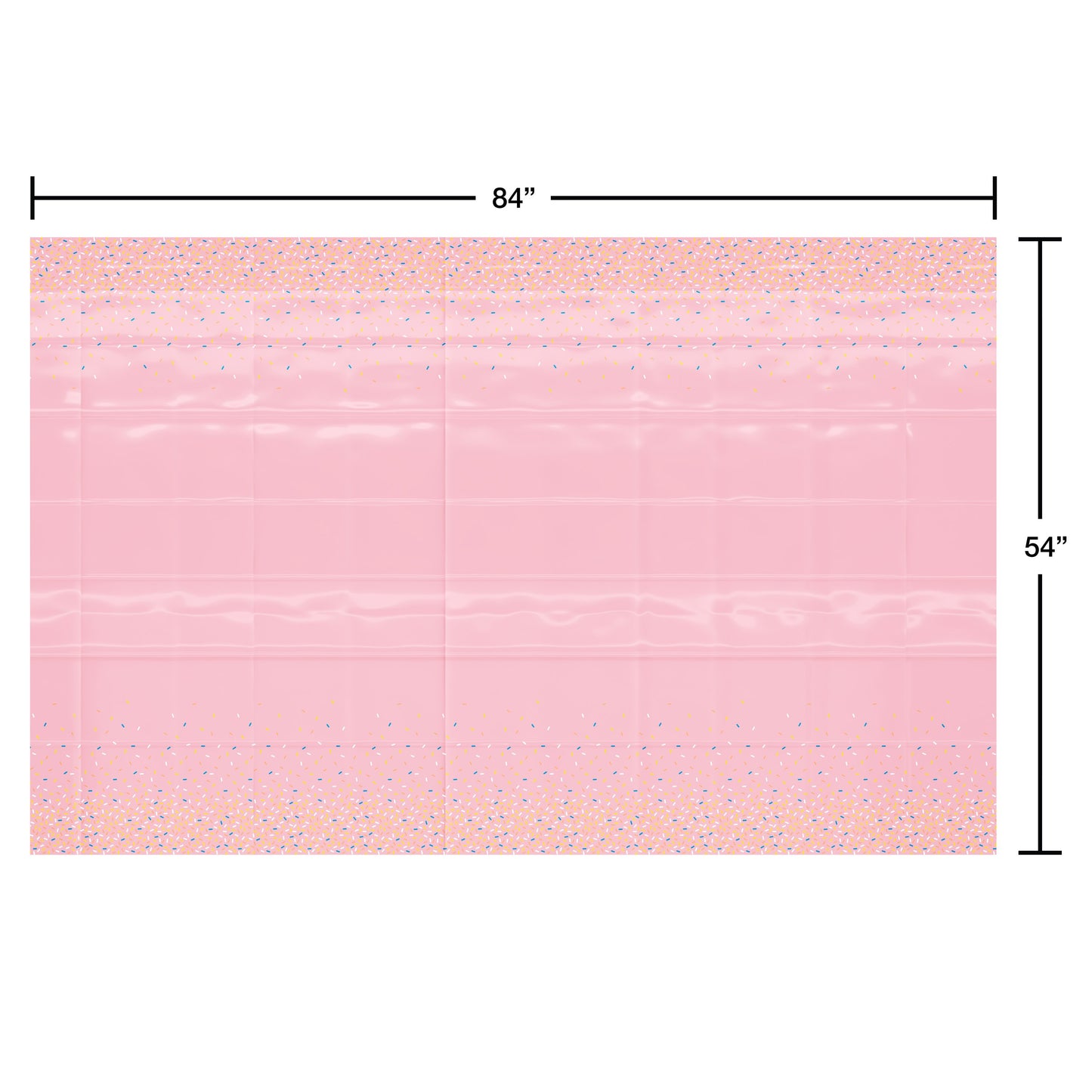 American Greetings Pink with Colorful Sprinkle Plastic Table Cover