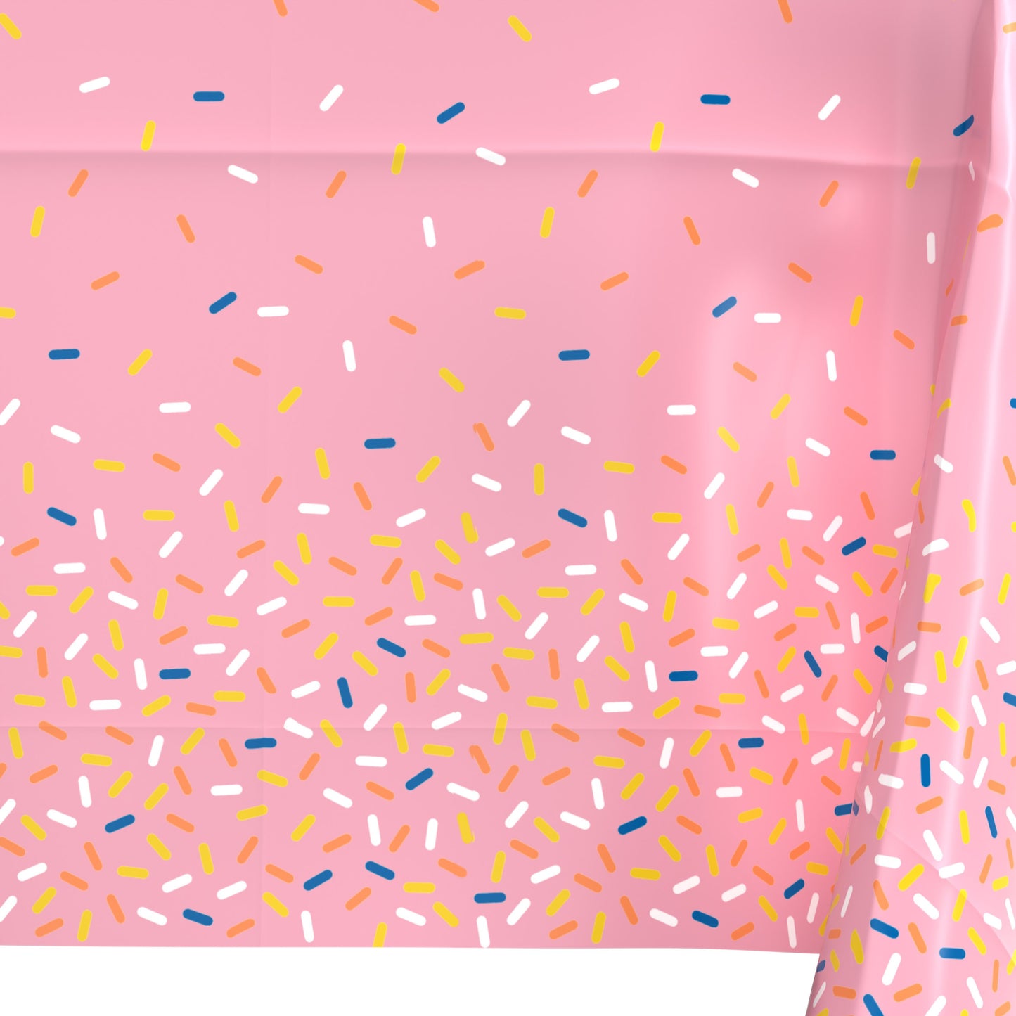 American Greetings Pink with Colorful Sprinkle Plastic Table Cover