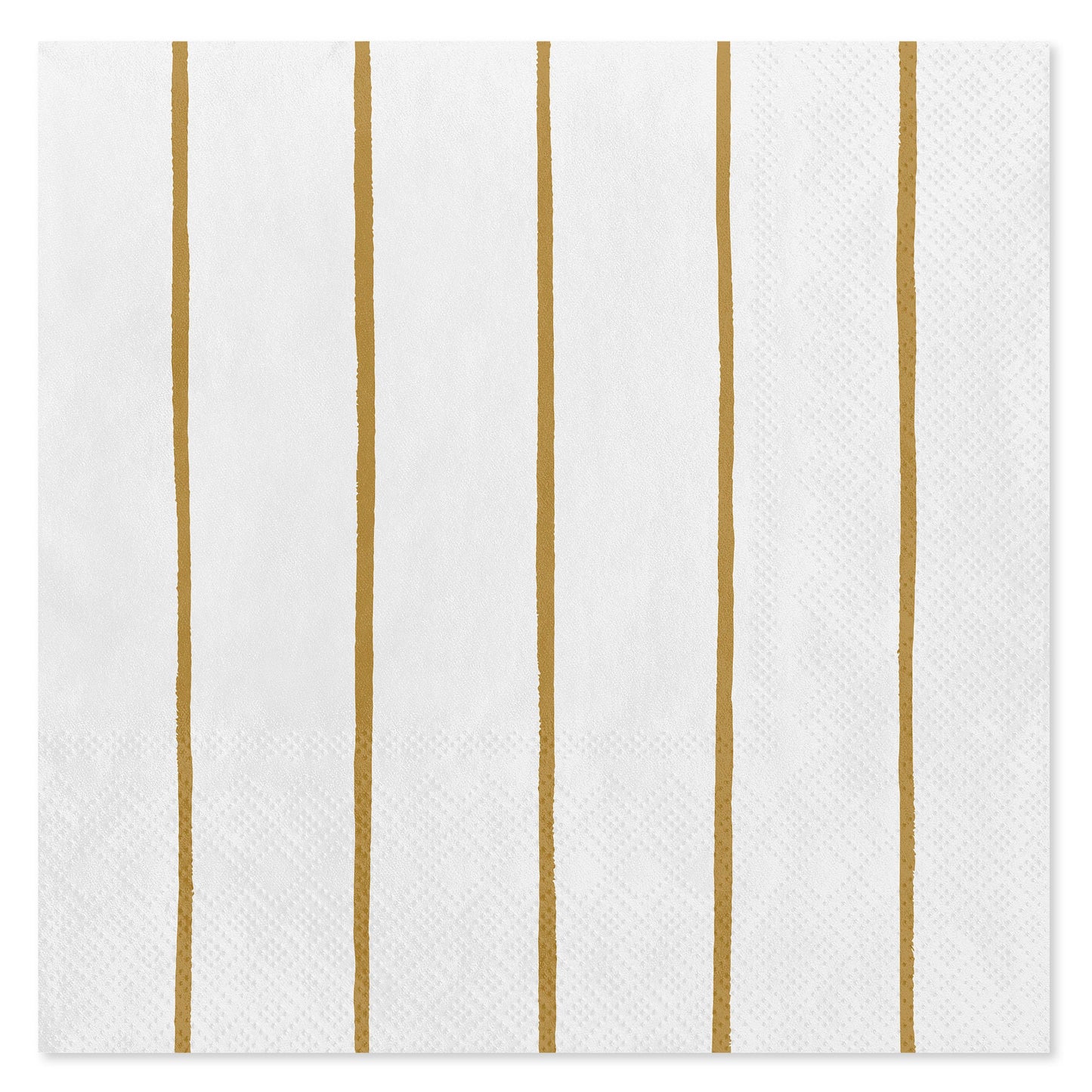 American Greetings Gold Stripes Lunch Napkins