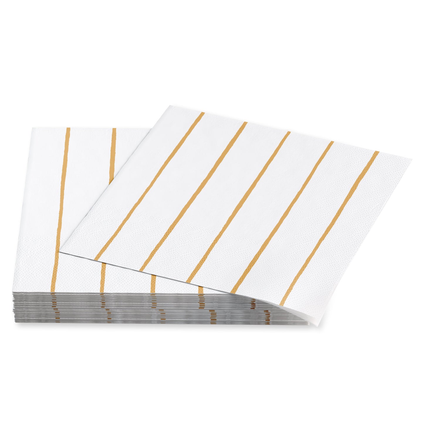 American Greetings Gold Stripes Lunch Napkins