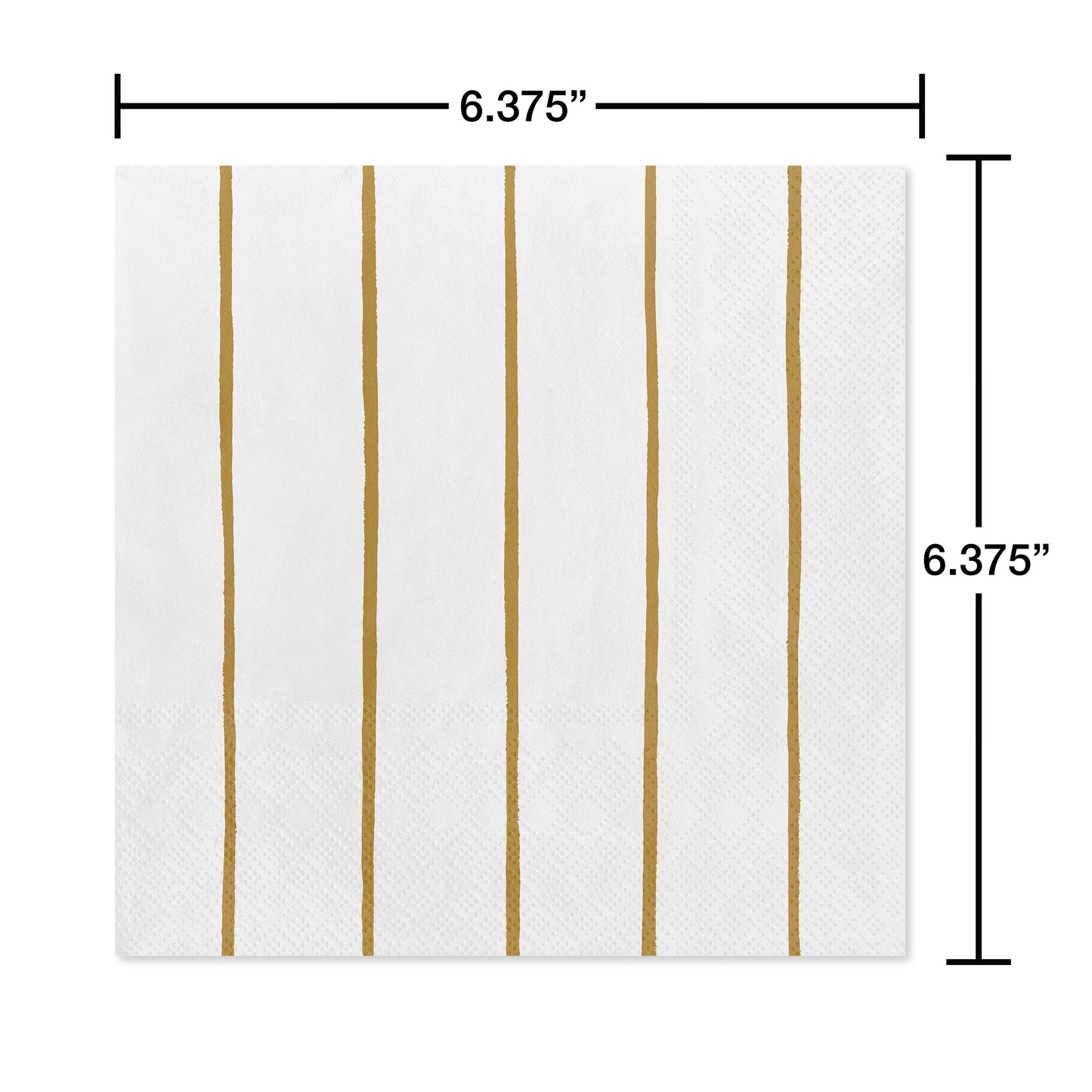 American Greetings Gold Stripes Lunch Napkins