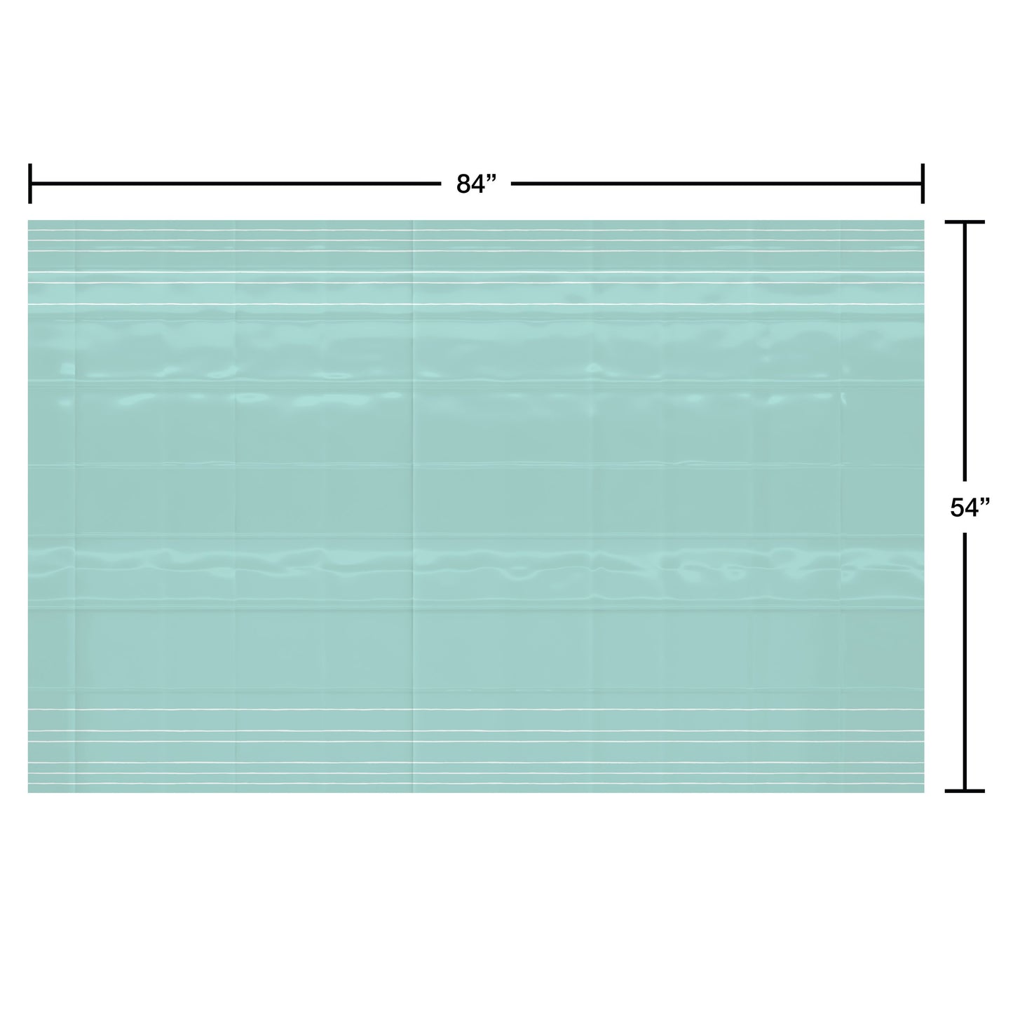 American Greetings Green with White Stripes Plastic Table Cover