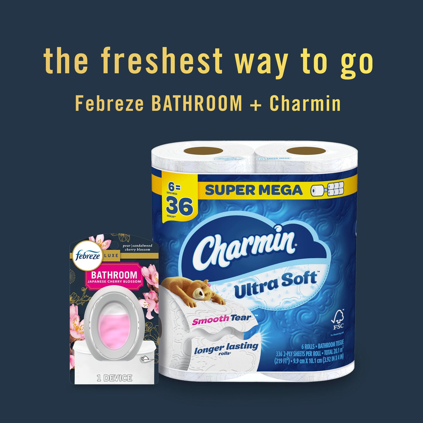 Febreze Luxe Bathroom Odor-Fighting Air Freshener - Japanese Cherry Blossom
