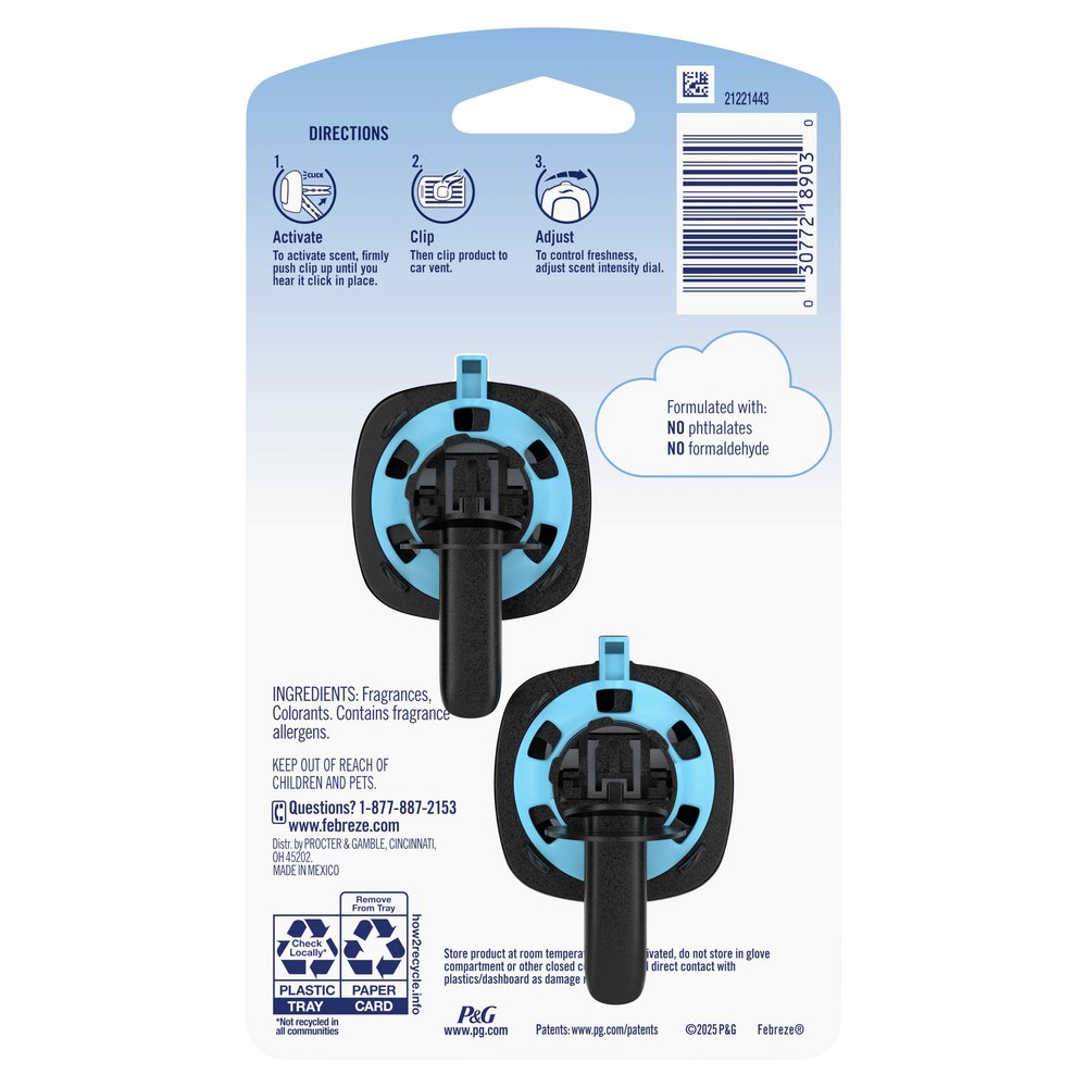 Febreze Luxe Car Vent Clip Air Fresheners - Japanese Cherry Blossom