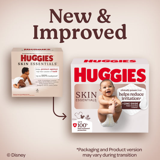 Huggies Skin Essentials Baby Diapers, Size 5 (27+ lbs)