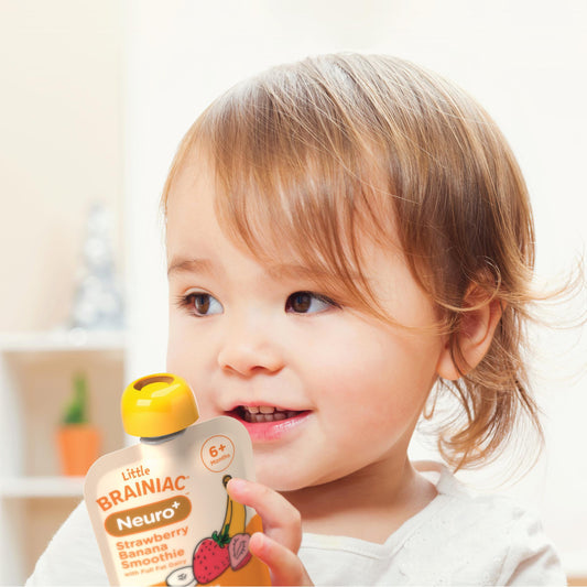 Little Brainiac Neuro+ Baby Smoothie Pouch - Strawberry Banana Smoothie