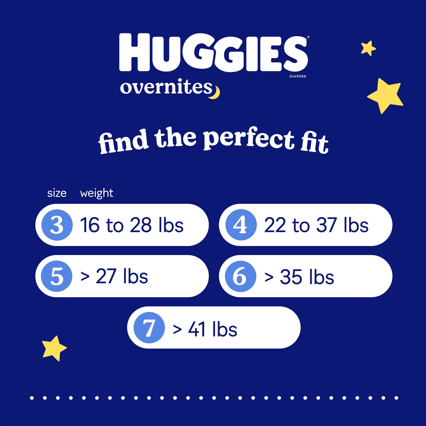 Huggies Overnites Nighttime Baby Diapers Size 7