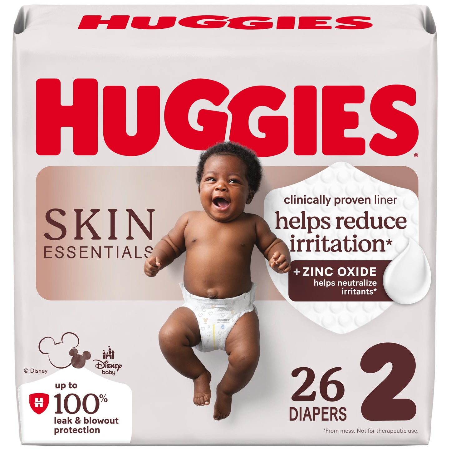 Huggies Skin Essentials Baby Diapers, Size 2 (12-18 lbs)