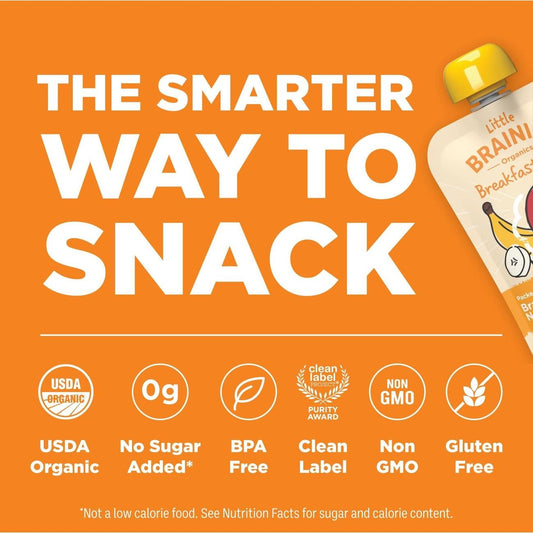 Little Brainiac Breakfast Blend Pouch - Banana Apple Oat