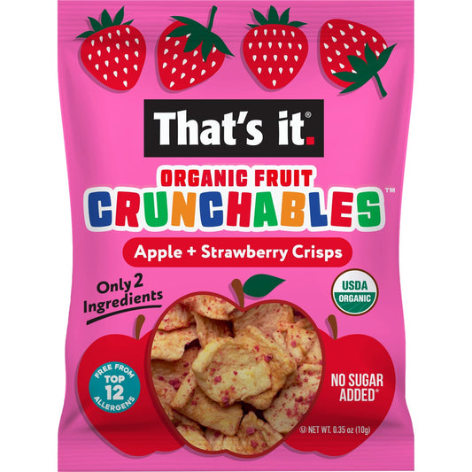 That's It Organic Crunchables - Apple + Strawberry Crisps