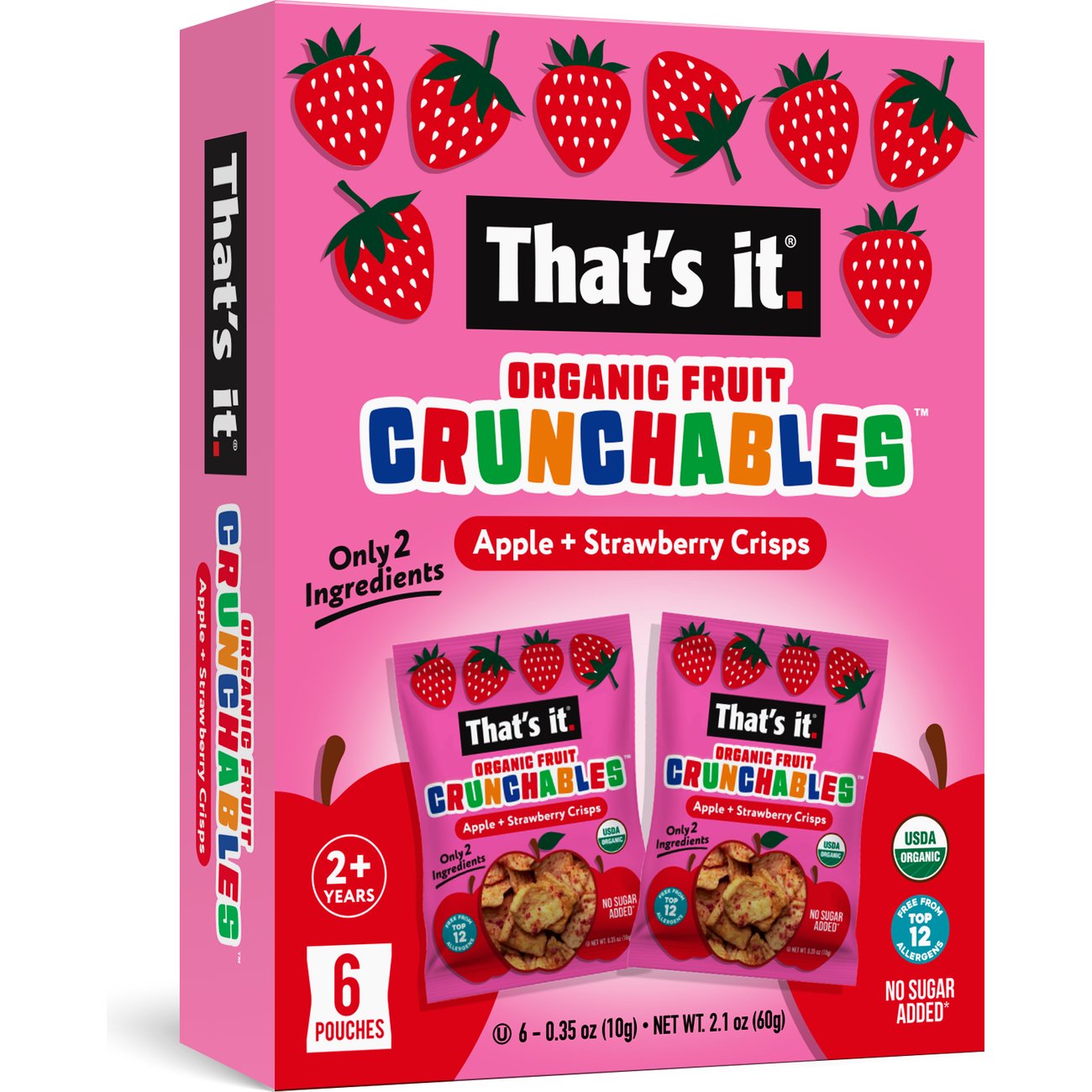 That's It Organic Crunchables - Apple + Strawberry Crisps